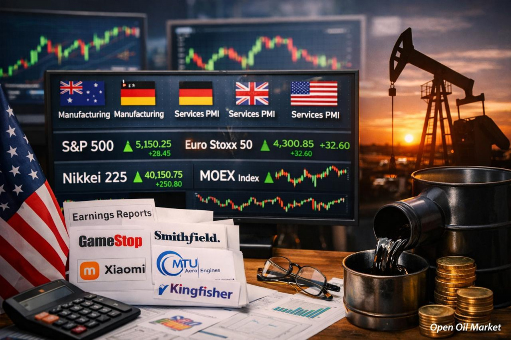 Ekonomické události a korporátní zprávy úterý 24. března 2026: PMI, zaměstnanost USA a ropa.