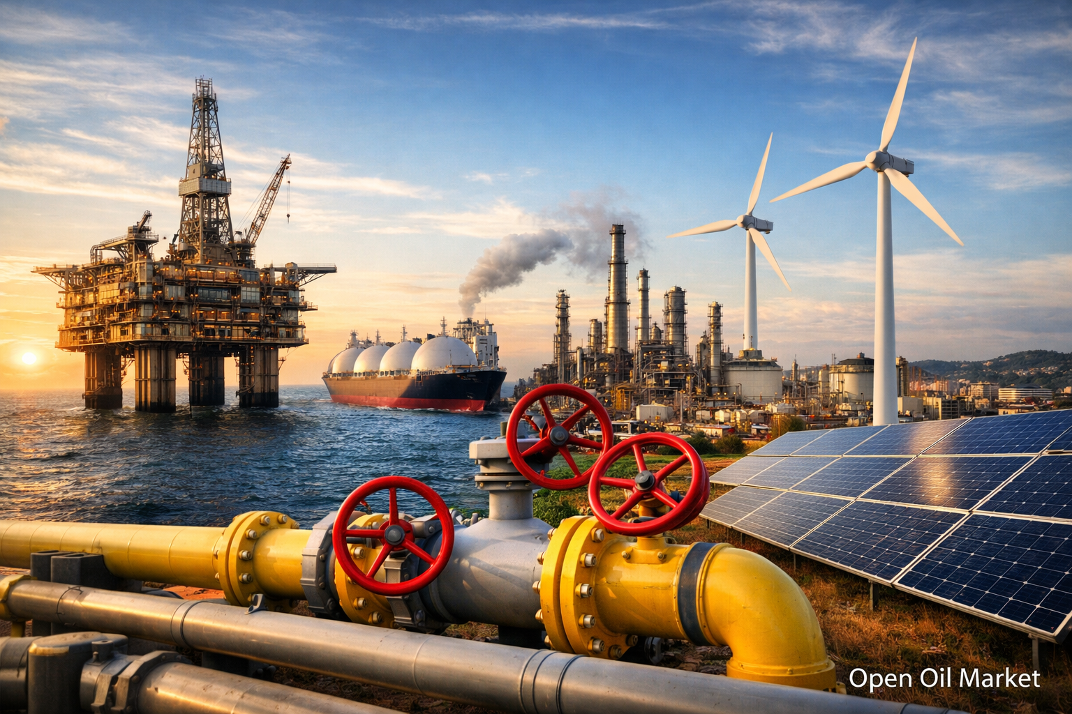 Světový ropný a plynárenský trh — ropa, plyn, LNG, OZE a elektřina, globální trendy energetiky, pondělí 19. ledna 2026