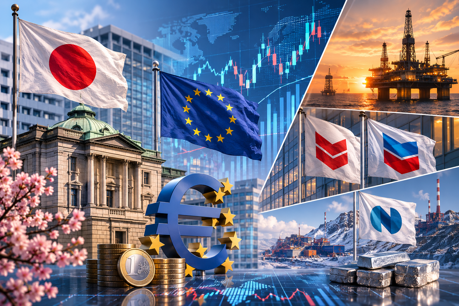 Ekonomické události a firemní zprávy: pátek, 31. července 2026 - rozhodnutí Bank of Japan, inflace v eurozóně, zprávy ExxonMobil, Chevron a Norilsku