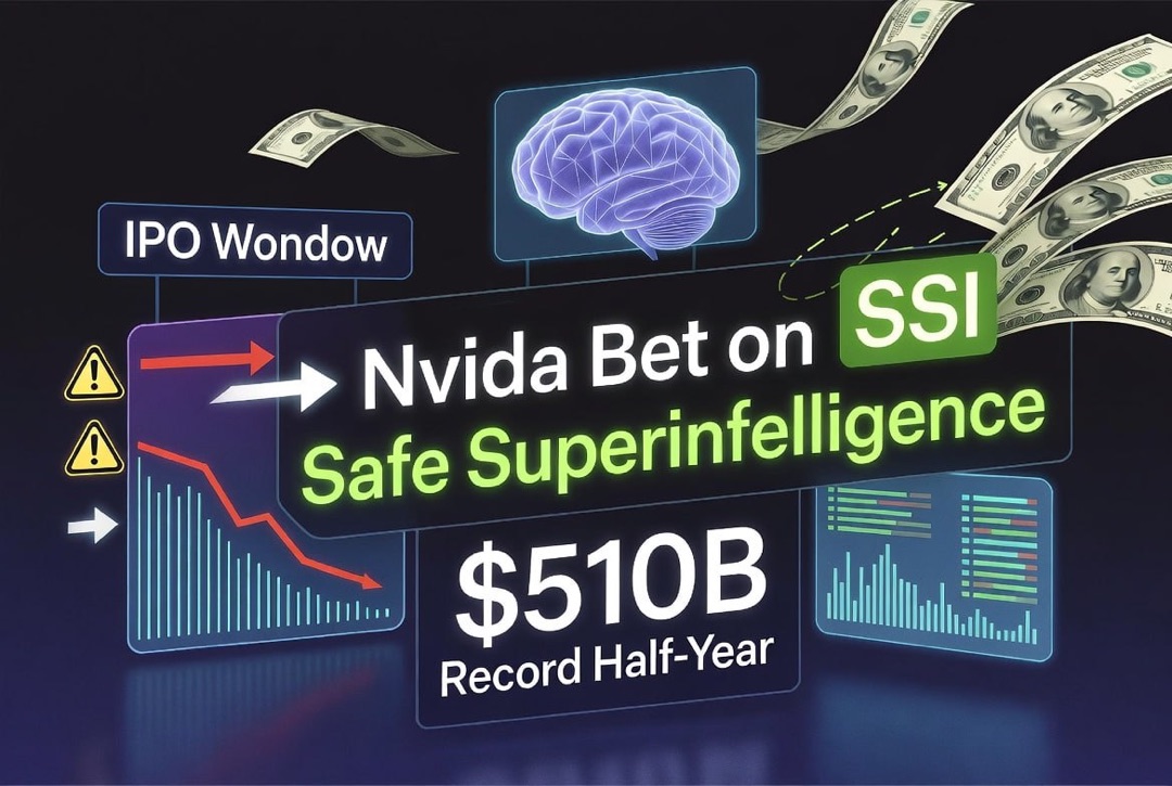 Novinky o startupech a rizikových investicích – středa, 5. srpna 2026: sázka Nvidia na Safe Superintelligence, rekordních $510 miliard za pololetí a zúžené IPO okno.