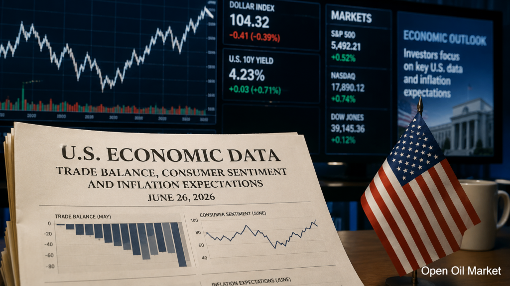 Makroekonomická data USA a korporátní zprávy 26. června 2026 pro investory