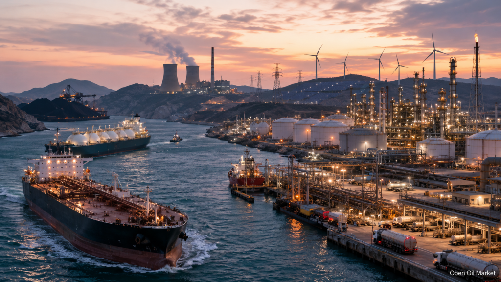 Světový energetický trh 6. června 2026: ropný tanker, LNG, rafinerie, uhelná logistika, elektroenergetika a OZE
