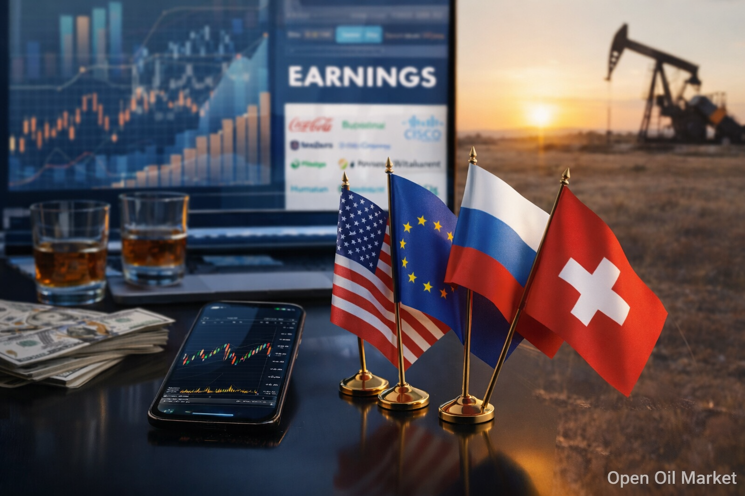 Přehled ekonomických událostí a zpráv 9–13 února 2026 sezóně reportů USA, S&P 500, Euro Stoxx 50, Nikkei 225, MOEX