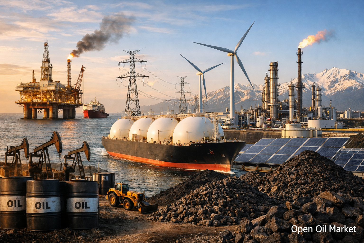 Novinky z ropného a energetického sektoru — úterý, 24. února 2026: Evropa na rekordním dovozu ZP, ropa v koridoru očekávání OPEC+