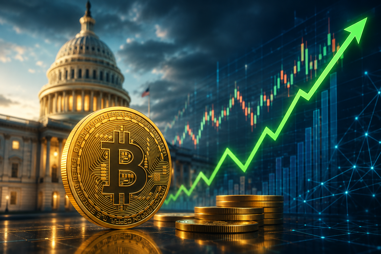 Novinky v kryptoměnách: středa, 5. srpna 2026 - Bitcoin se vrací na 64 000 USD, trh očekává rozuzlení ohledně zákona CLARITY Act