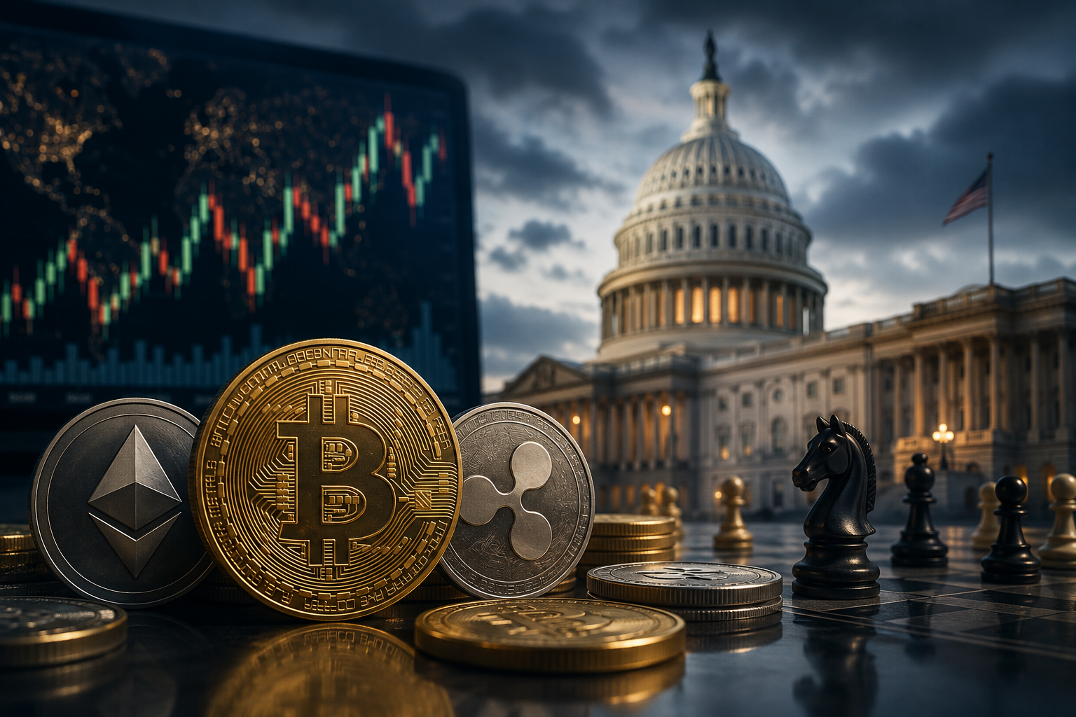 Novinky kryptoměn: pátek, 7. srpna 2026 — trh se zastavil v očekávání hlasování Senátu USA o CLARITY Act