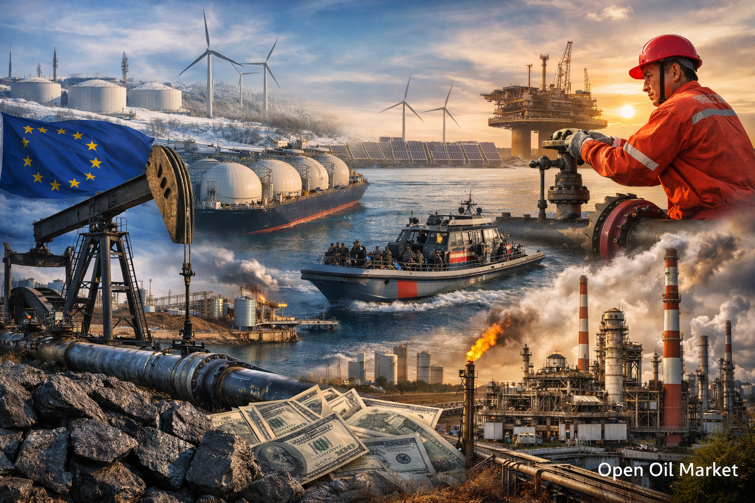 Novinky TEK — čtvrtek, 8. ledna 2026: světový trh s ropou, plynem a energetikou pod tlakem nadvýroby.