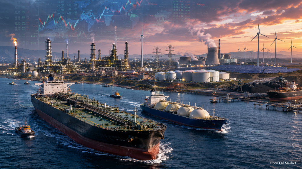 Novinky ropného průmyslu a energetiky 14. července 2026: ropa, LNG a nedostatek ropných produktů.